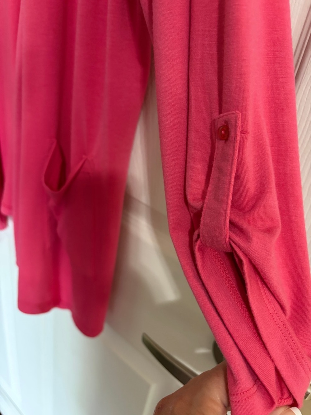 Pink Open-Front Cardigan - Picture 5 of 8